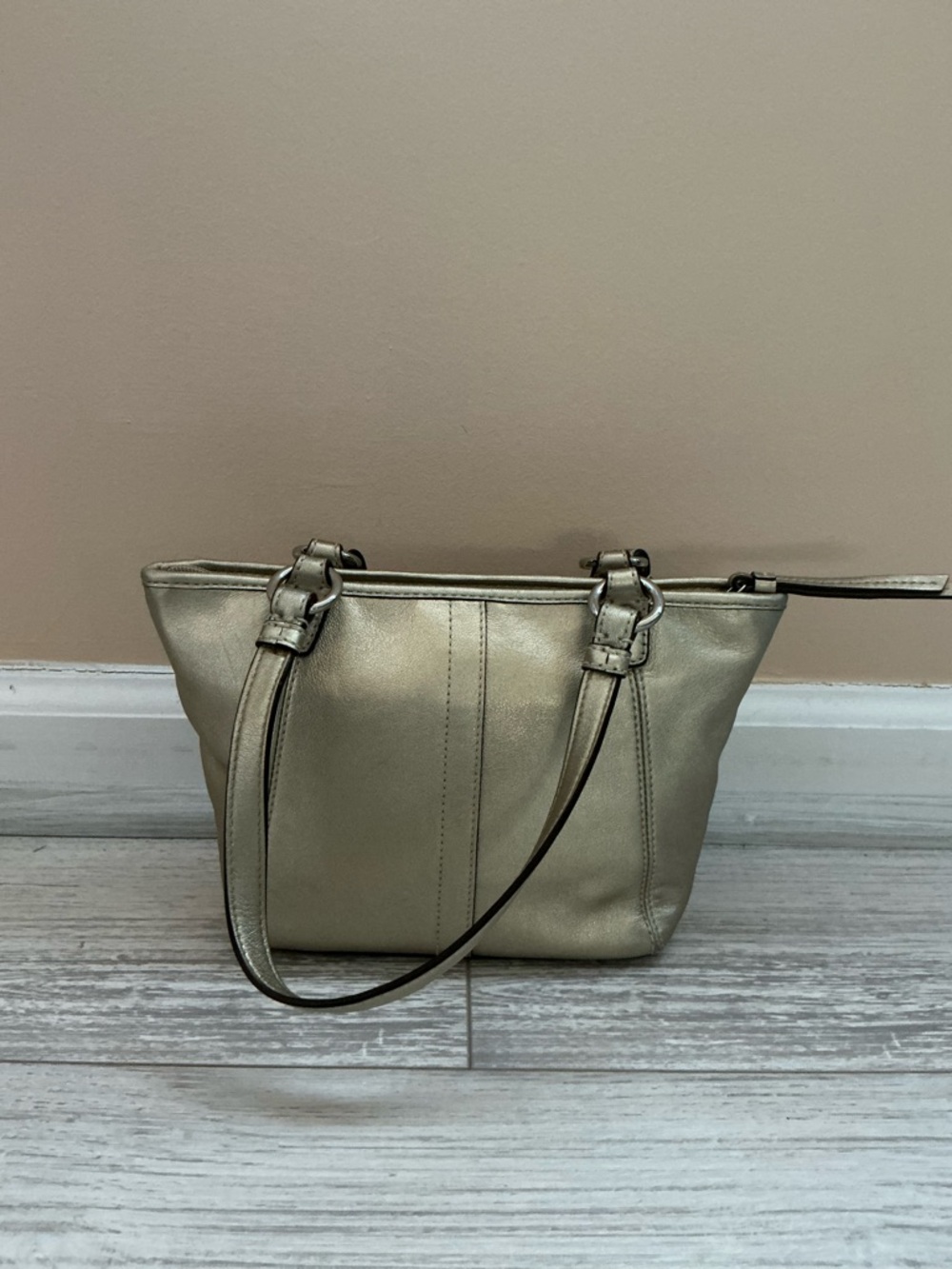 Coach Metallic Gold Tote - Picture 4 of 8